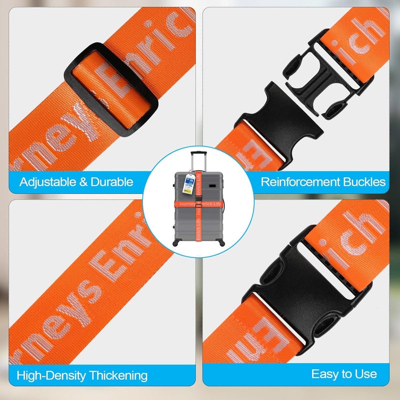 Maloun Clear Waterproof Cruise Luggage Tag Holder and Luggage Strap for Carnival, MSC, Costa, NCL & Princess Cruise Ships, Cruise Ship Travel Essential for 2025-2026 (Orange) - Image 5